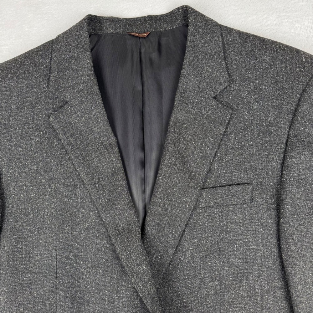 Oak Hill Blazer Men 2XL 50/52R Gray 2-Button Heathered Sport Coat XXL Jacket DXL - Picture 4 of 16